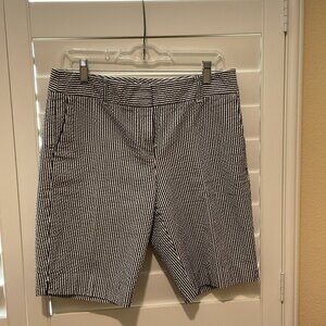 Navy/white stripe shorts by Ana Taylor